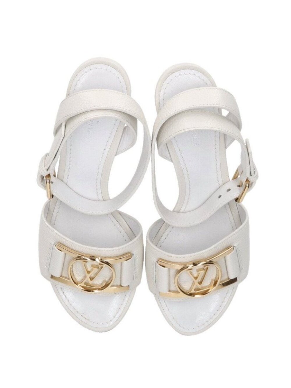 Louis Vuitton Lockit Line Circle Logo Belt Sandals 36 - Picture 4 of 5